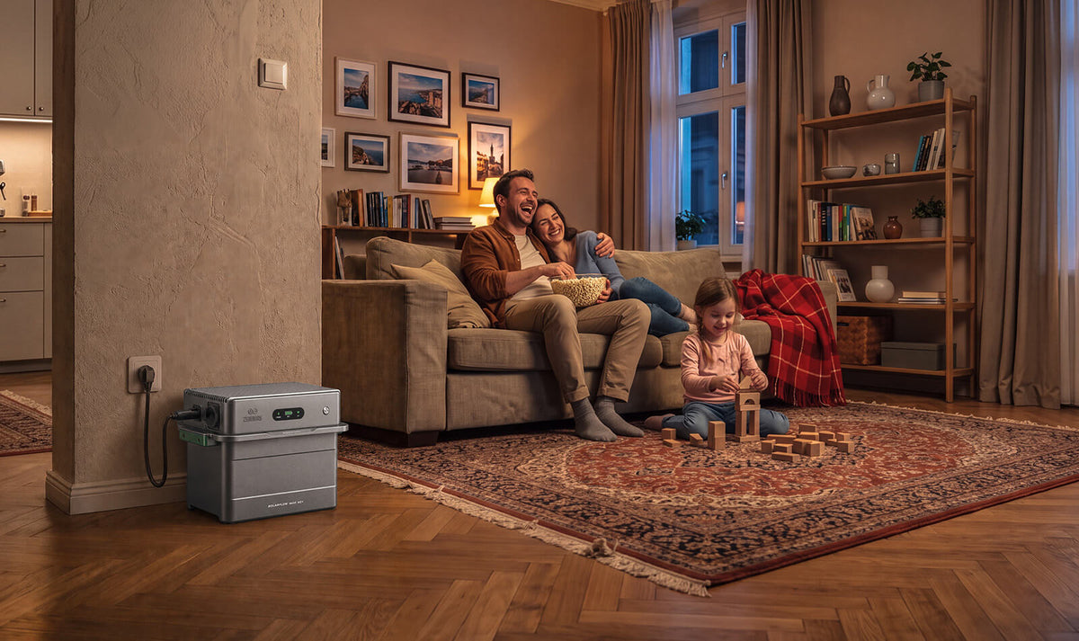 batterie solaire installé dans une chambre