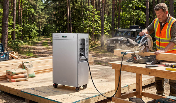 Un exemple d'utilisation de la batterie sur chantier