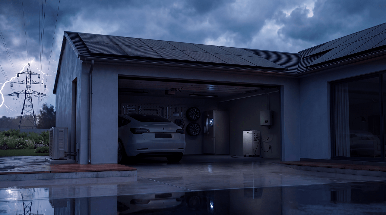 SolarFlow 4000 Mix AC+ off-grid installé au garage
