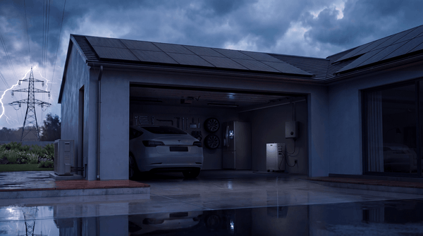 SolarFlow 4000 Mix AC+ off-grid installé au garage