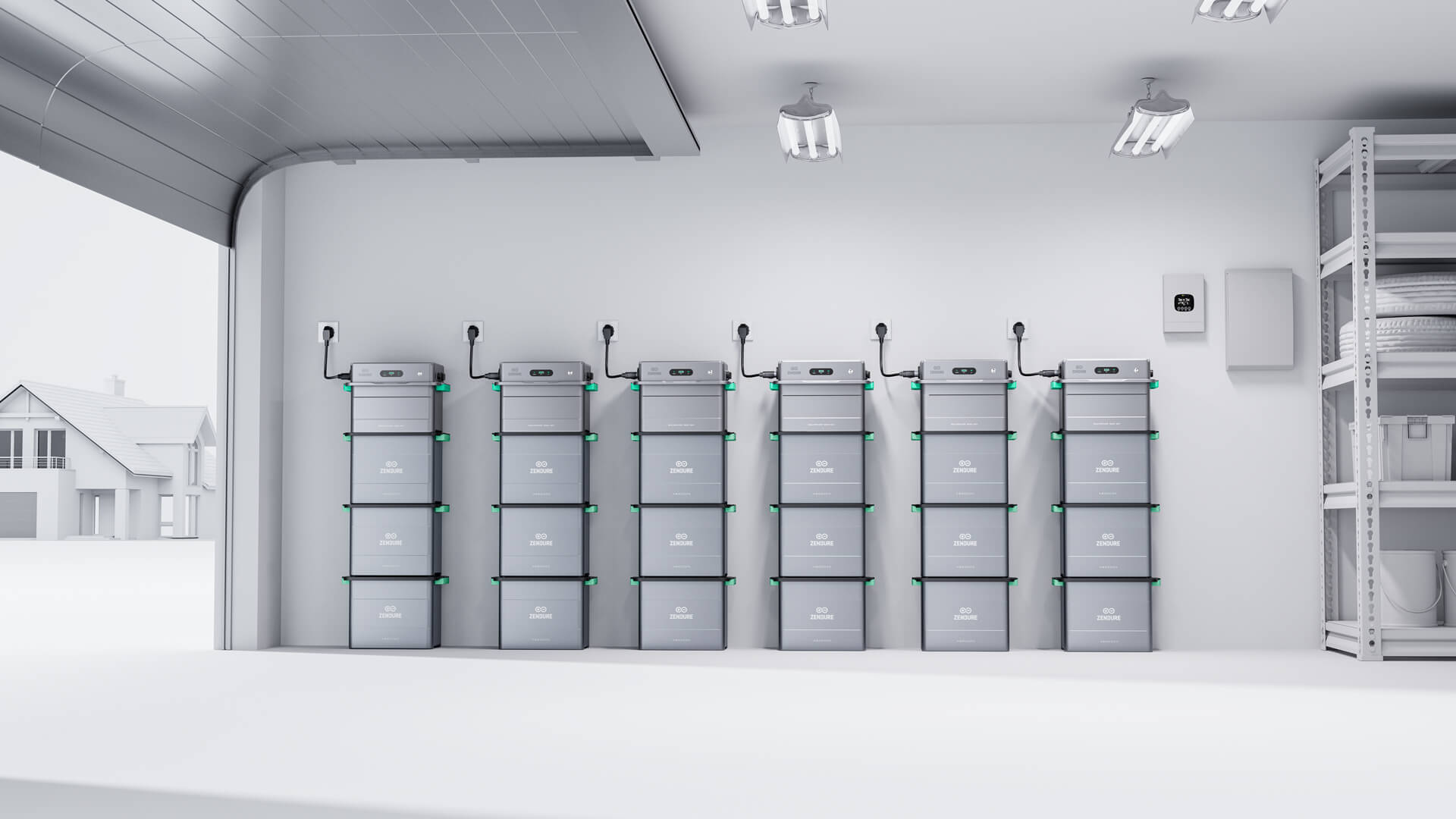 Installation cumulée à six unités du SolarFlow 1600 AC+