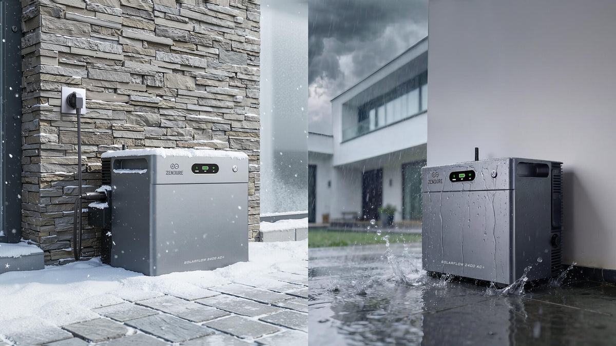SolarFlow 2400 AC+ sous la neige et la pluie