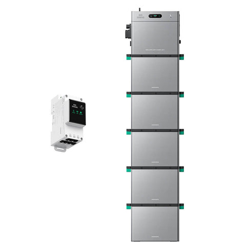 SolarFlow 2400 AC+ avec cinq batteries additionnelles et 3CT intelligent