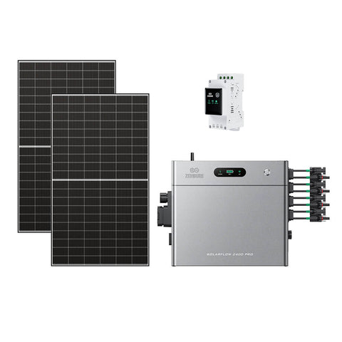 SolarFlow 2400 Pro avec deux panneaux 500W et 3CT