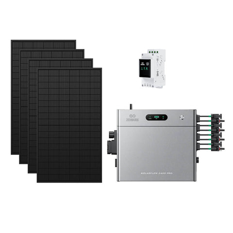 SolarFlow 2400 Pro avec quatre panneaux 450W et 3CT